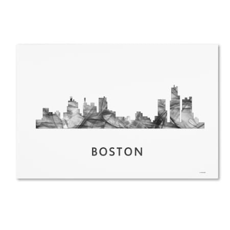 Marlene Watson 'Boston Mas Skyline WB-BW' Canvas Art,22x32